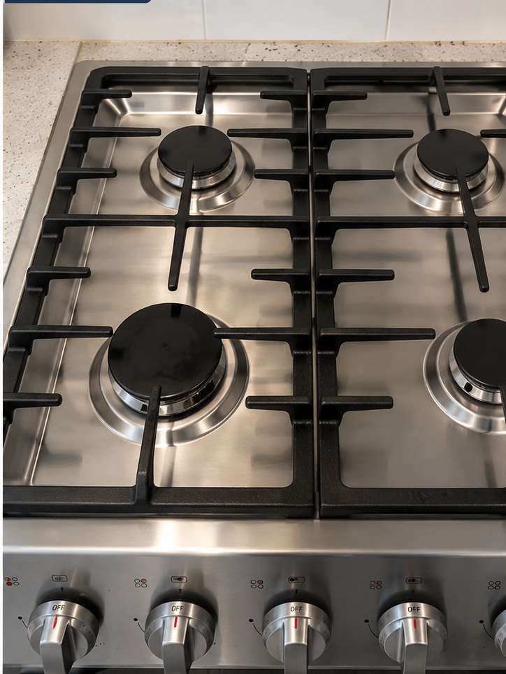The same stovetop cleaned and degreased